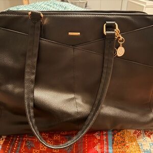 Chic Black Leather Tote Bag